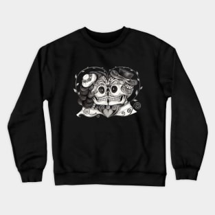 Sugar skull couple love skull day of the dead. Crewneck Sweatshirt